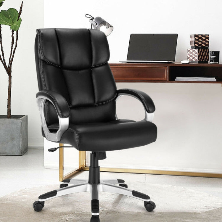 350 lbs Big and Tall Leather Office Chair Executive Computer Desk Chai ...