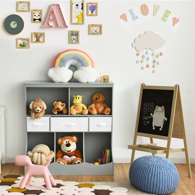 Freestanding Combo Cubby Bin Toy Storage