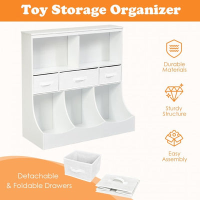 Freestanding Combo Cubby Bin Toy Storage