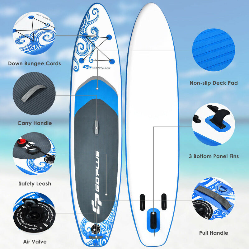 Inflatable Adjustable Paddle Board with Carry Bag