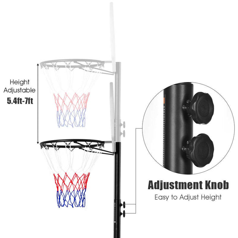 Adjustable Basketball Hoop System Stand with Wheels